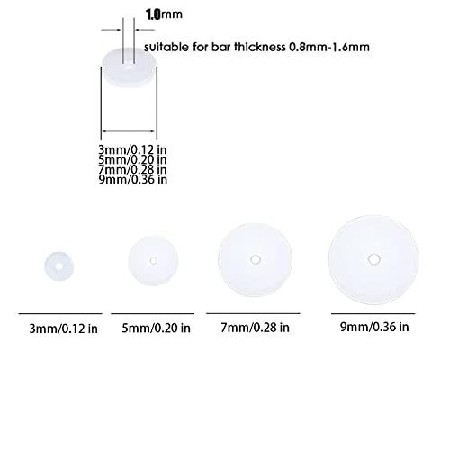 Bloomfall Bloomfall Clear Piercing Disc For Piercing Bump,Pressure Silicone Earrings For Keloids Healing Pads Belly Button Piercing Kit Nose Piercing Bump Treatment (5MM 8PCS)
