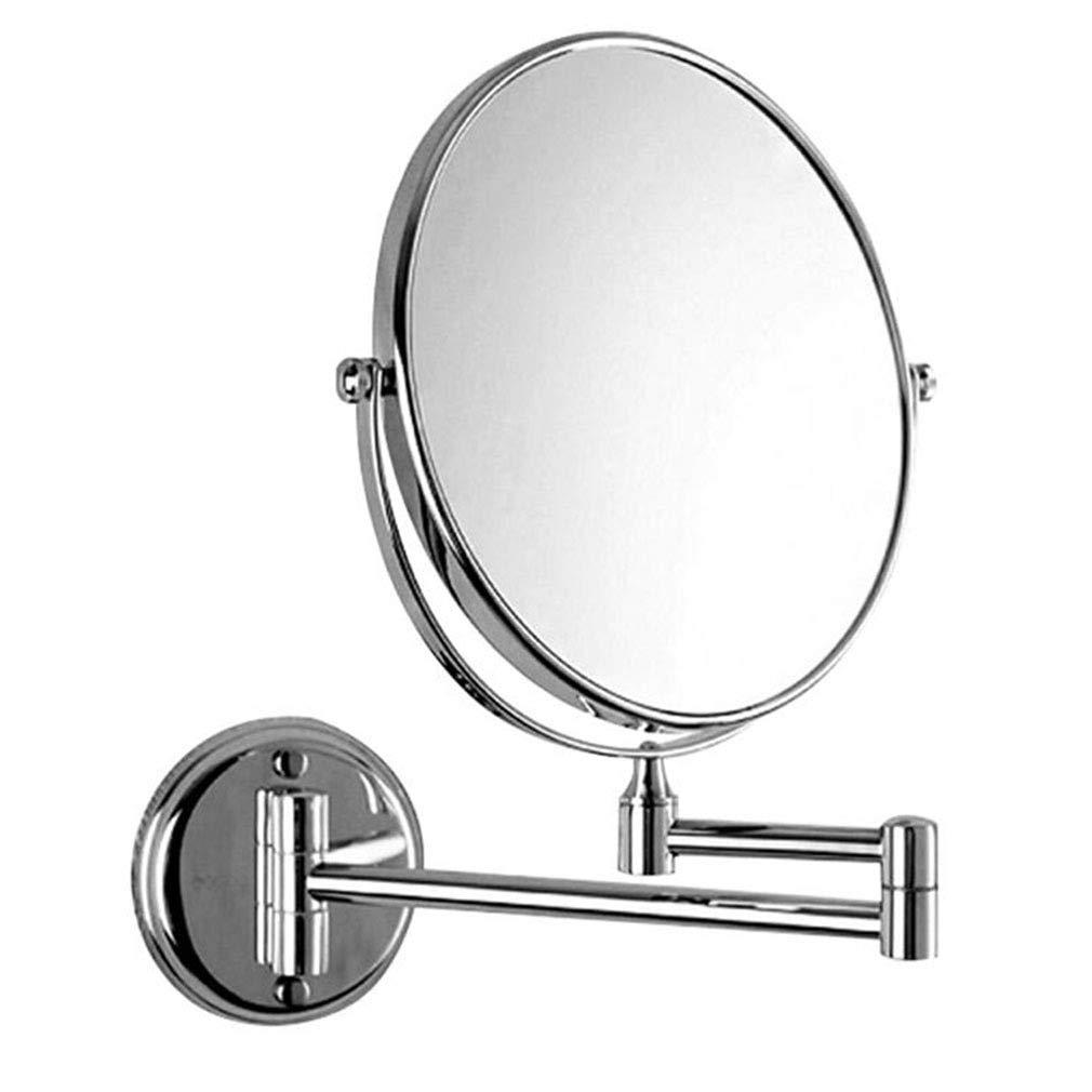 Suuim Makeup Vanity Mirror,Two-Sided Wall Mounted Beauty Mirror 3X Magnification Bathroom Mirror Extendable Cosmetic Mirror,Silver (Silver 8inch) (Silver 8