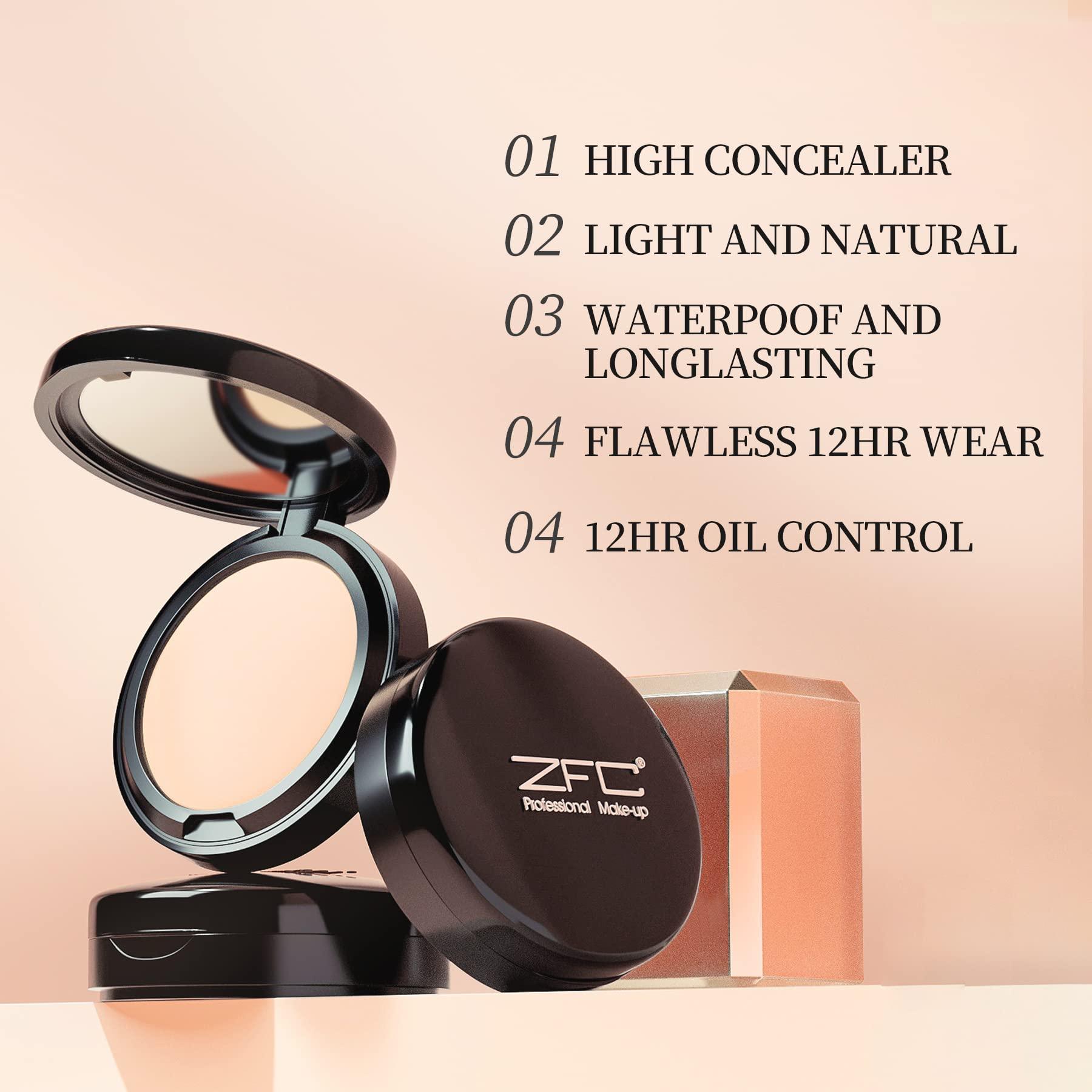 ZFC ZFC Foundation Makeup Concealer Full Coverage + Concealer Palette 6 Shades