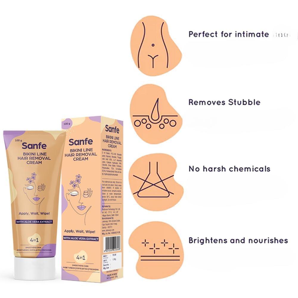 Generic Hair Removal Gel- 100ml with Aloe Vera Extracts (Hair removal Cream 100 gm)