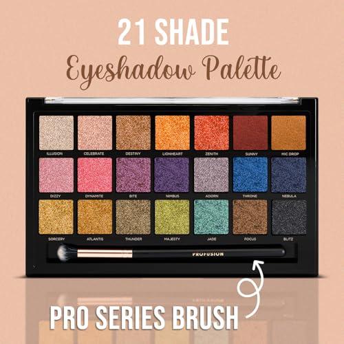 Profusion Cosmetics Profusion Cosmetics Enchanted 21 Shade Eyeshadow Palette and Brush