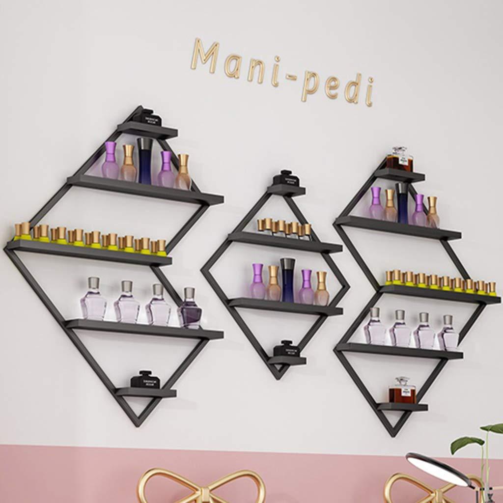 SUuim Metal Wall-mounted Nail Polish Storage Racks Floating Shelves Metal Nail Polish Display Racks for the Wall,Essential Oils Organizer Wall Mounted Shelf,Nail Polish Holder for Cosmetic Beauty Home Nai