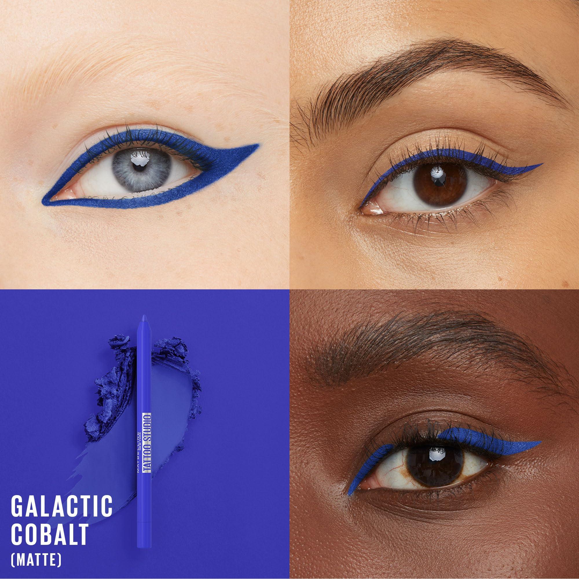 MAYBELLINE Maybelline Tattoo Studio Sharpenable Gel Pencil Waterproof Eyeliner, Long-Lasting Eyeliner With Smooth Gel Pigments For Up To 36HR Wear, Galactic Cobalt, 1 Count