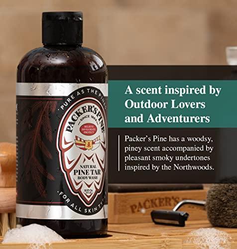 Packer's Pine Packer's Pine Tar Body Wash | Soothing Mens Shower Gel For Psoriasis Relief | Made With Natural Pine Tar and Pine Oils | Paraben & Sulfate-Free, 16 fl oz, 2 Pack