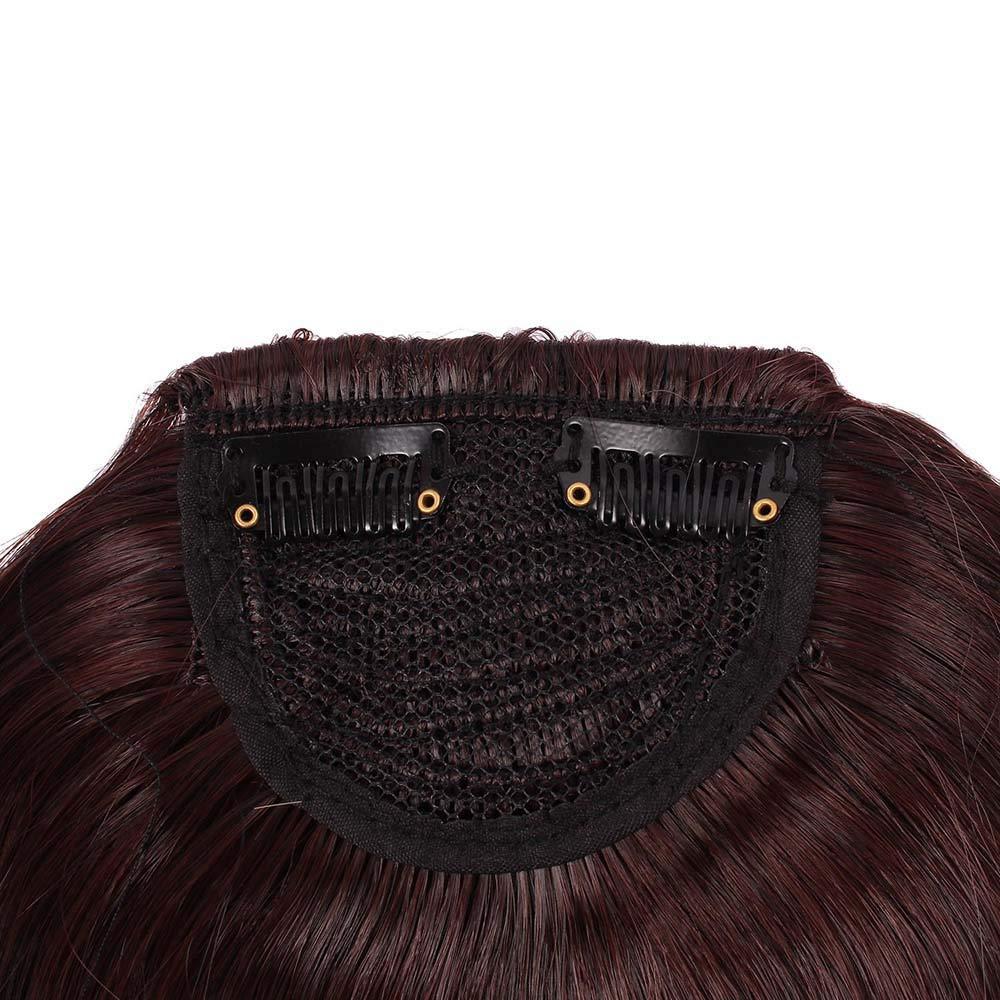 Aonmg Aonmg Clip In On Synthetic Blunt Hair Fake bangs Straight Front Neat Fake bangs Fake Hair Fringes With Fringes Hairpiece #8