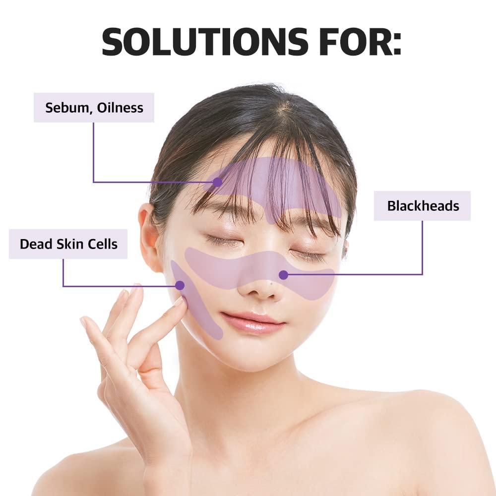 RAVIEL RAVIEL Purple Jewel Clean Peel Off Mask Pack, 3 in 1 Blackhead Remover, Witch Hazel & Pearl Extract, Unclogging Tightening Enlarged Pores, Anti aging (4.1 fl oz)