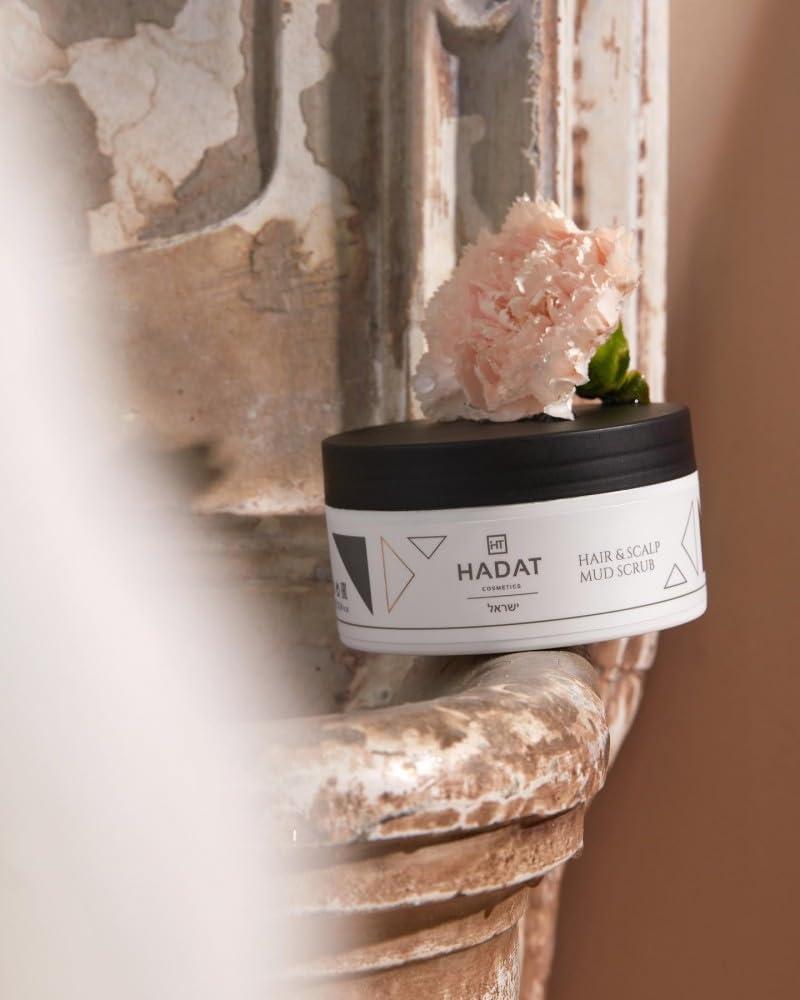 HADAT Cosmetics HADAT HAIR & SCALP MUD SCRUB 10.14 Fl. Oz. (300 ml) for Deep Cleansing and Removal of Impurities and Dead Cells From the Scalp. Dead Sea Mud Scrub for Hair Peeling