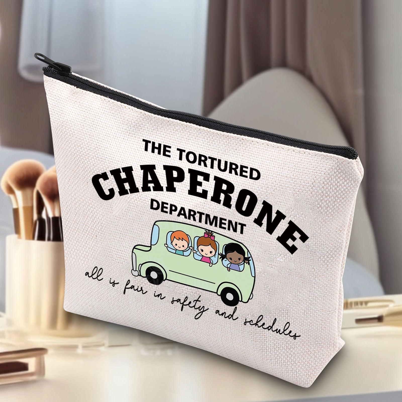 G2TUP G2TUP Field Trip Chaperone Makeup Bag Chaperone Gifts Tortured Chaperone Department Gifts Chaperone Squad Bag (Chaperone)