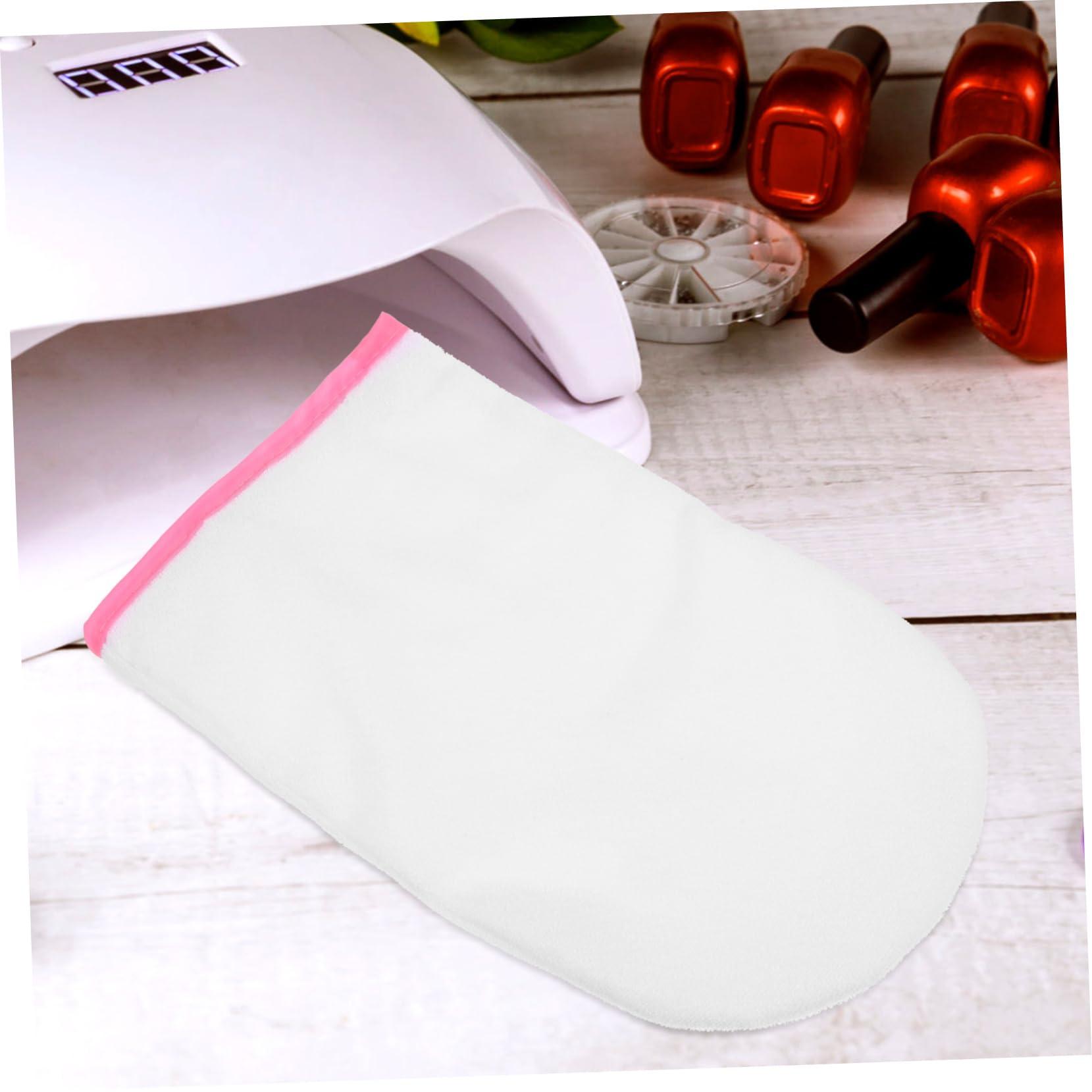 Beaupretty 1 Pair Waxing Gloves Moisturizing Gloves for Dry Hands Nail Art Gloves Heated Glives Aloe Infused Gloves Bath Gloves Hand Lotion Gloves Mitts Tote Bag Manicure Red Towel