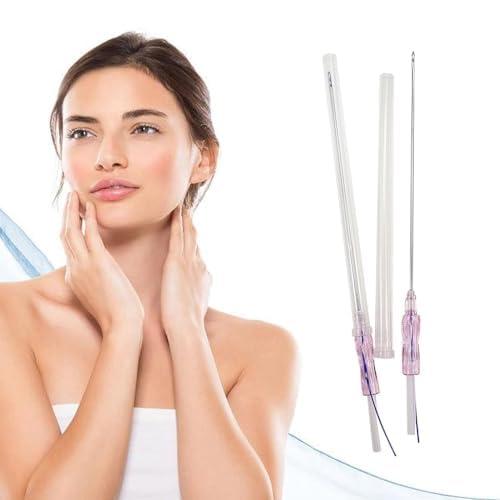 THJNKKJ THJNKKJ Pdo Pcl Cog Threads 18G100MM W-Type 360R Bidirection Cog,Threads for Face Lift, 20pcs (PCL Cog 18G100mm), Beige