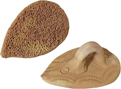 Generic Terracotta Best Natural Pumice Stone Foot Scrubber 100% Mitti Ka Handmade Organic Clay Pack of 2