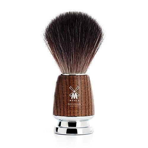 M MÜHLE MÜHLE RYTMO Steamed Ash 3-Piece Black Fibre Safety Razor Shaving Set