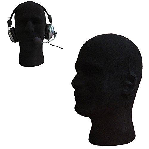 discountstore145 discountstore145 Foam Mannequin Head,Practical Multi-Use Lightweight Mannequin Head Foam Male Mannequin Head Model Wig Hair Glasses Display Stand for Salon Shopping Mall Black