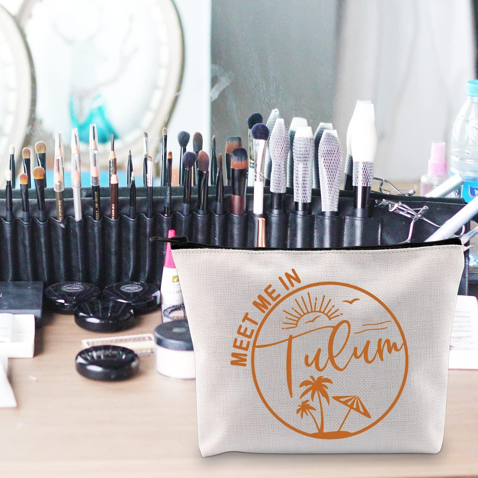 POFULL POFULL TULUM Mexico Gift Meet Me In TULUM Travel Cosmetic Pouch Tulum Wedding Welcome Gift (Tulum bag)