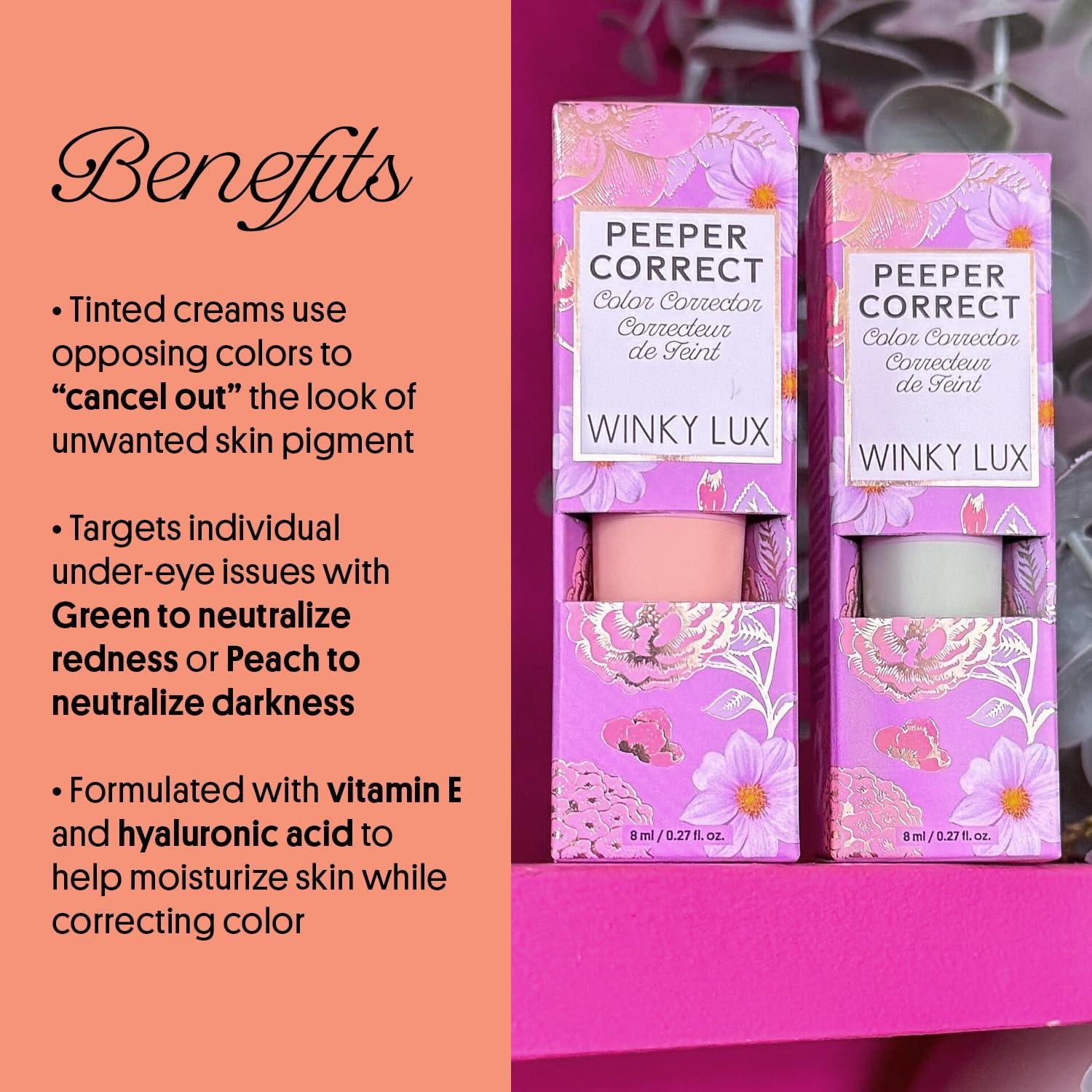 Winky Lux Winky Lux Peeper Perfect Under Eye Concealer (Light) and Winky Lux Peeper Correct Green Color Corrector