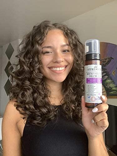 CURLSMITH CURLSMITH - Bouncy Strength Volume Foam, Styling Foam for Curly & Wavy Hair, Light Hold (7.5 fl oz)