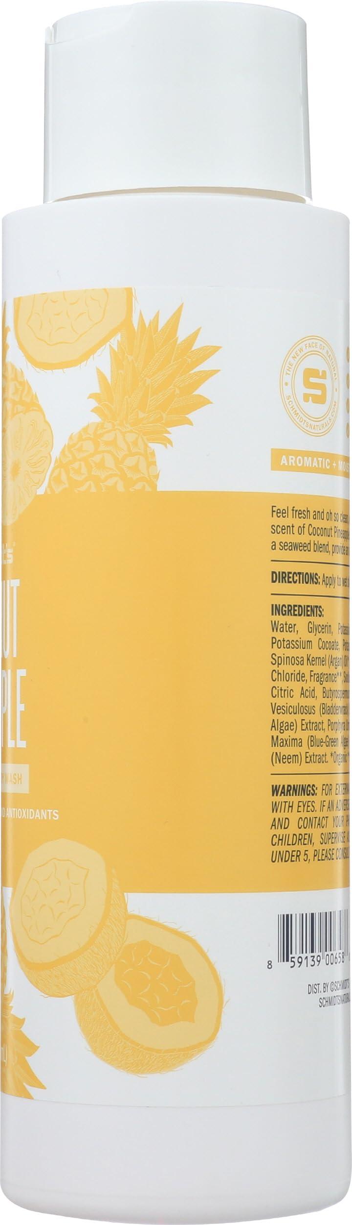 Schmidt's SCHMIDTS DEODORANT Coconut Pineapple Body Wash, 16 FZ