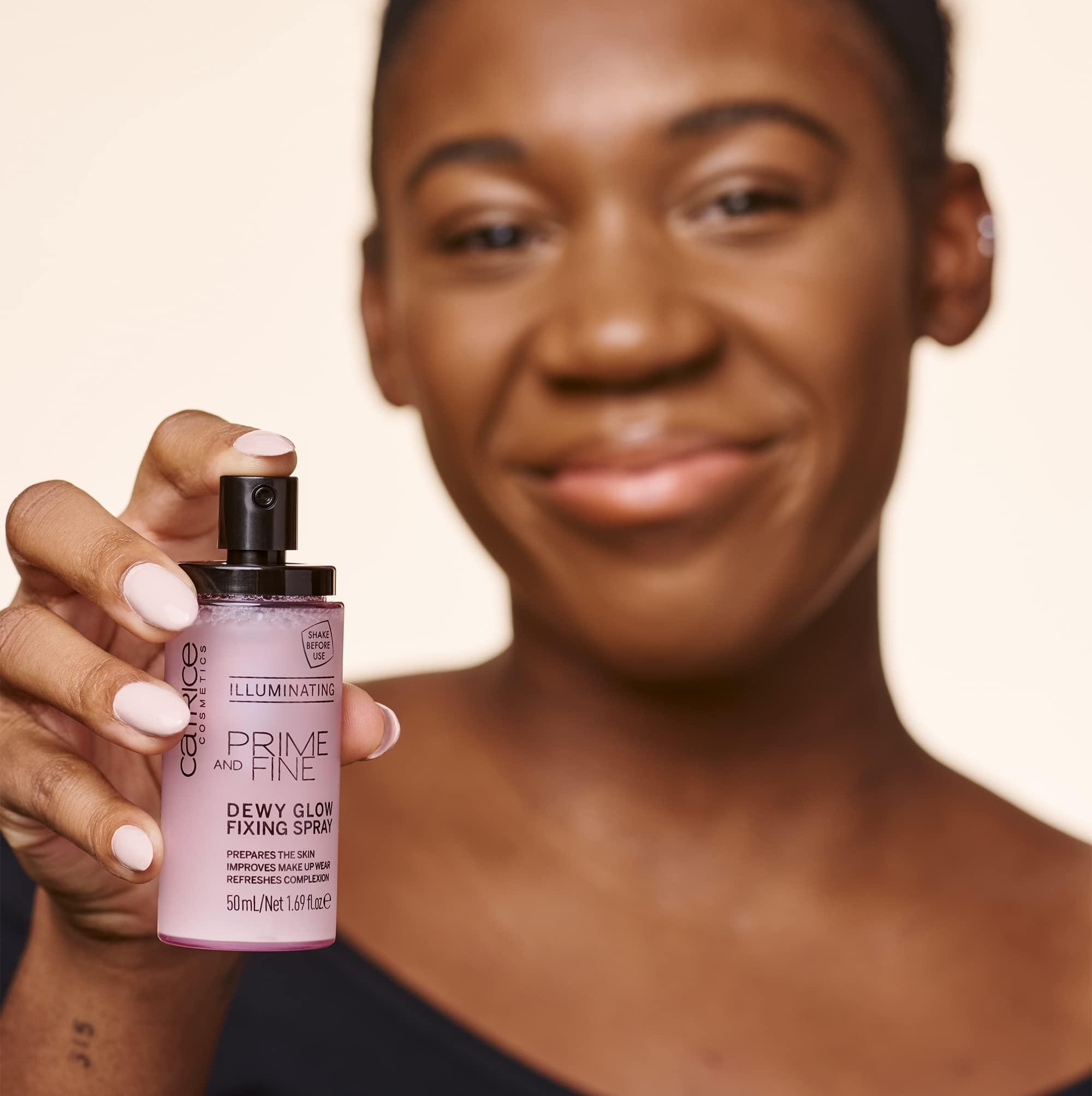 Catrice Catrice | Prime & Fine Illuminating Dewy Glow Spray & All Over Glow Tint 020 Bundle | Full Coverage Makeup | Vegan & Cruelty Free