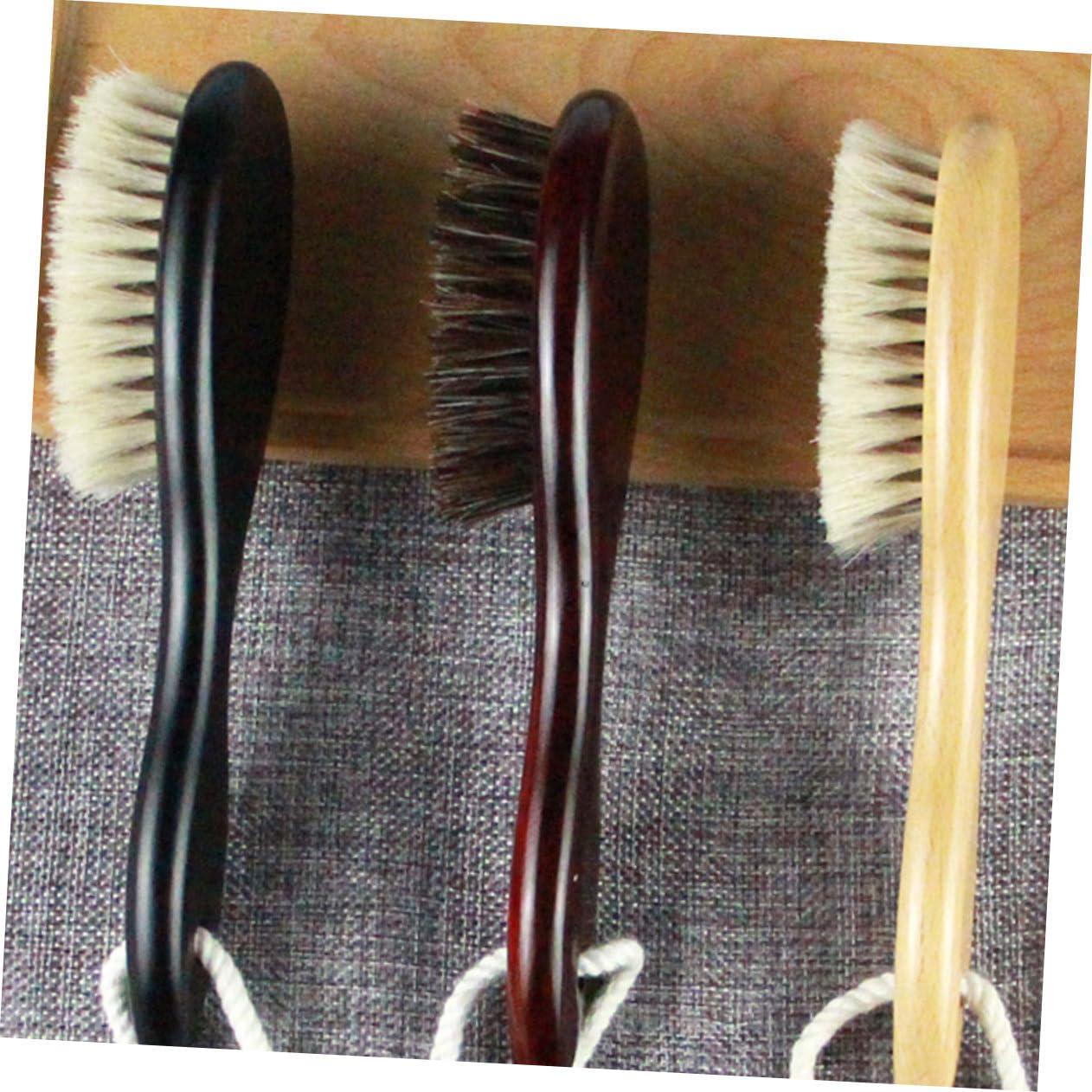 FOMIYES 2pcs Mustache Bush Men Beard Brush Men Face Clean Brush Wool Brush Shaving Brush