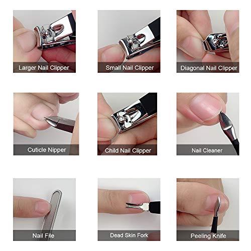 Keiby Citom Manicure Set Professional Nail Clippers Kit Pedicure Care Tools- Stainless Steel Women Grooming Kit 18Pcs for Travel or Home (Pink)