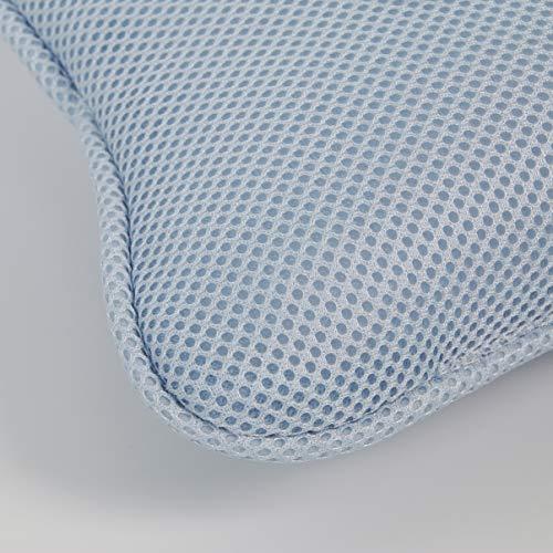 HEALLILY Bathing Pillow Bath Headrest Pillow Non- Slip Sponge Bathtub Pillow with Suction Cups Head Rest Spa Pillow Neck Shoulder Support Cushion for Home Hotel Blue Bath Neck Pillow Bath Neck Pillow