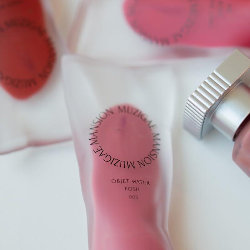 MUZIGAE MANSION MUZIGAE MANSION Objet Water Lip Stain Matte Lipstick (Watery to Blurry Tint), Long-Lasting, Hydrating, Waterproof Wear K-Beauty Liquid Lipstick for Women, Bold Red Tinted Gloss (003 POSH)