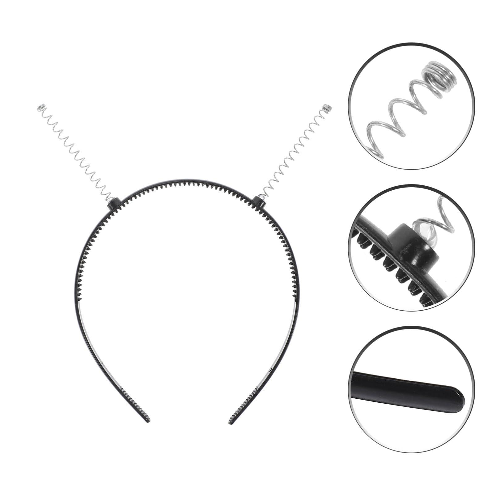 Didiseaon Didiseaon 6pcs Alien Antenna Headband Martian Alien Head Boppers Black Spring Hairband DIY Teeth Comb Headband Hair Band Making Craft Supplies