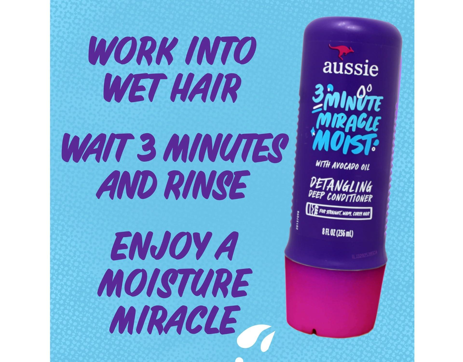 Aussie Aussie 3 Minute Miracle Moist Deep Conditioner, 8 oz