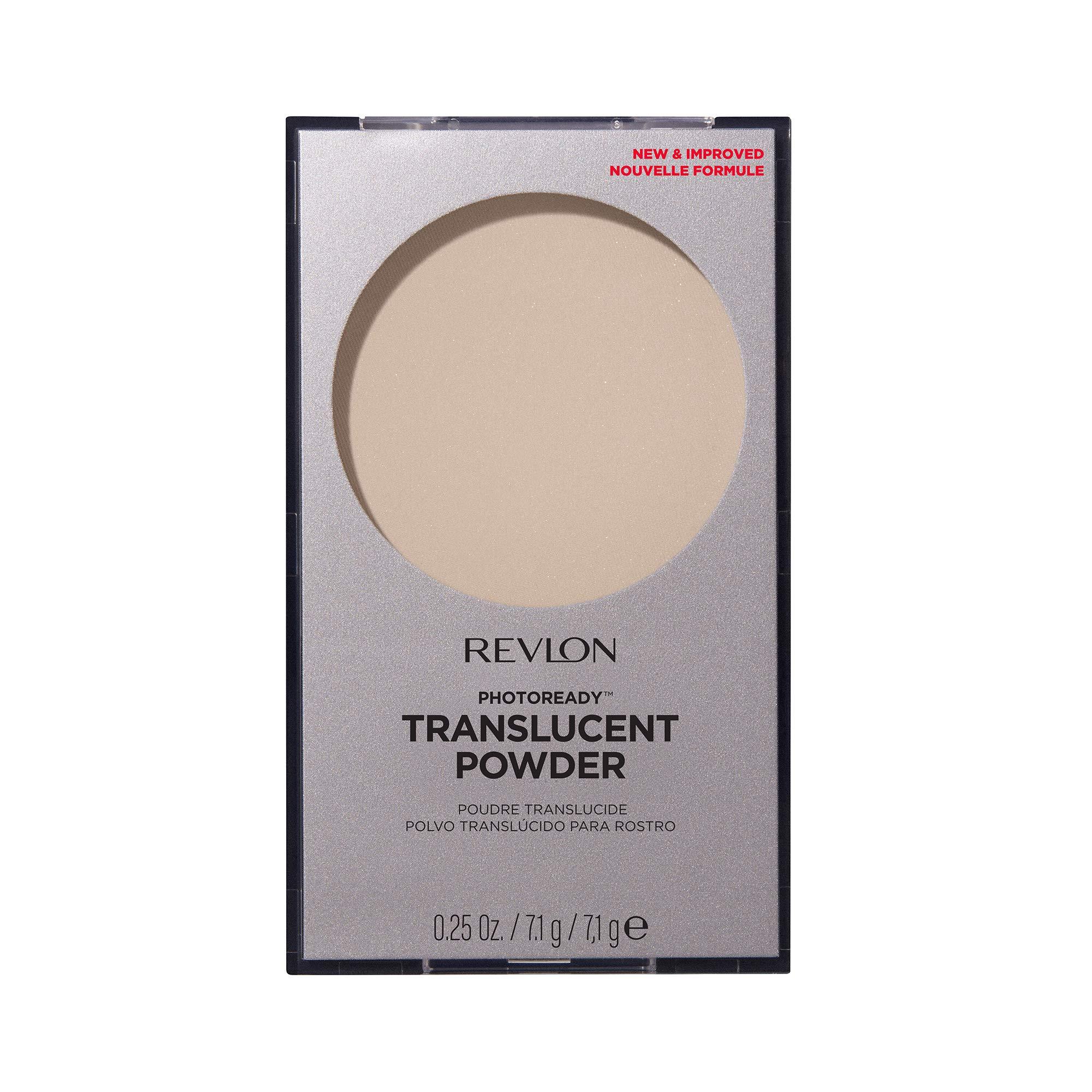 REVLON Revlon PhotoReady Blurring Face Powder Makeup, Longwear Medium-Full Coverage with Flawless Finish, Shine & Oil-Free, 001 Translucent, 0.25 oz