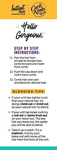 Sensationnel Sensationnel Curls kinksandco half wig - rain maker instant weave drawstring cap for natural 3c to 4c hair textures (1B OFFBLACK)