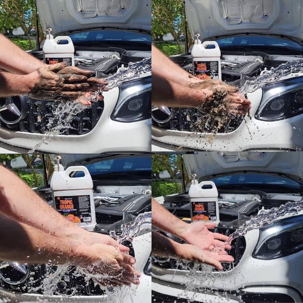 Force 5 Force 5 - Tropic Orange Hand Cleaner for Mechanics  Heavy-Duty Mechanic Soap, Liquid Hand Soap with Natural Pumice & Citrus to Remove Tough Grease, Oil & Dirt  Moisturizing (4 Pack)