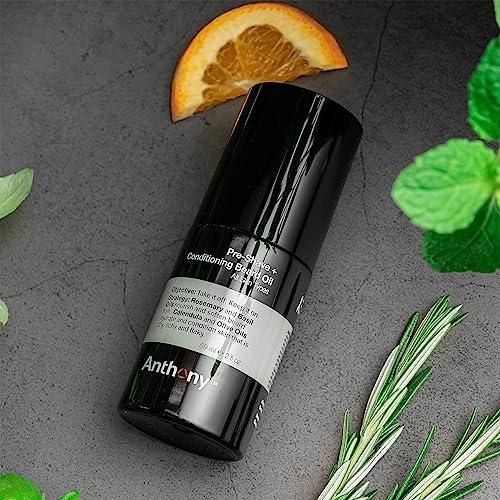 Anthony Anthony Pre-Shave and Conditioning Beard Oil, 2 Fl Oz, Contains Rosemary, Basil, Olive and Calendula Oils, Hydrates, Softens, Nourishes, and Conditions Skin