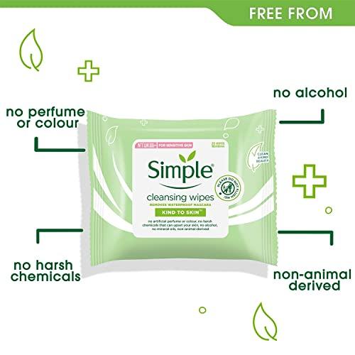 Simple Simple Kind To Skin 25 Cleansing Facial Wipes (3 pack)