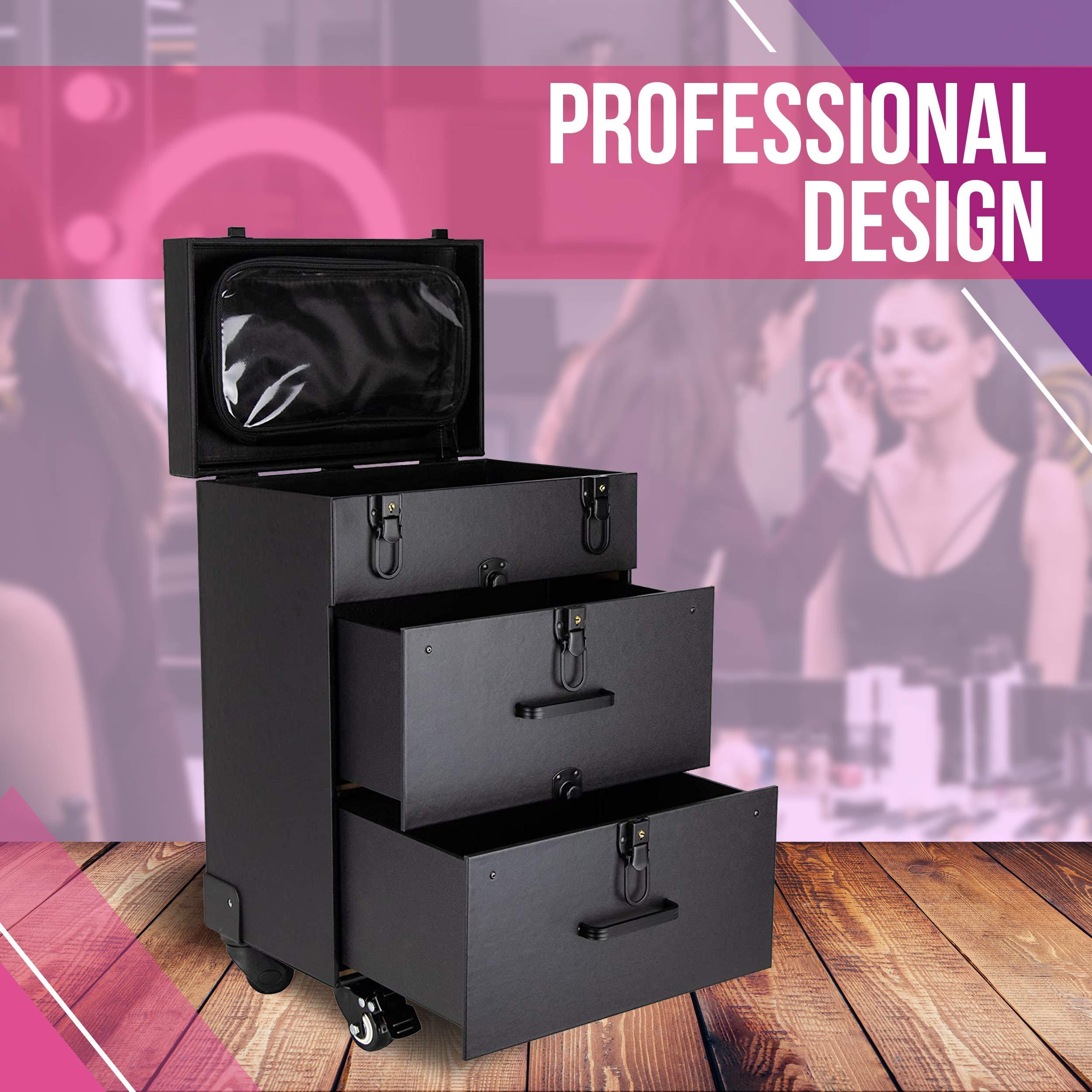 Sunrise Sunrise Nail Artist Case, Black, 13.75x9x19.25 Inch (Pack of 1)