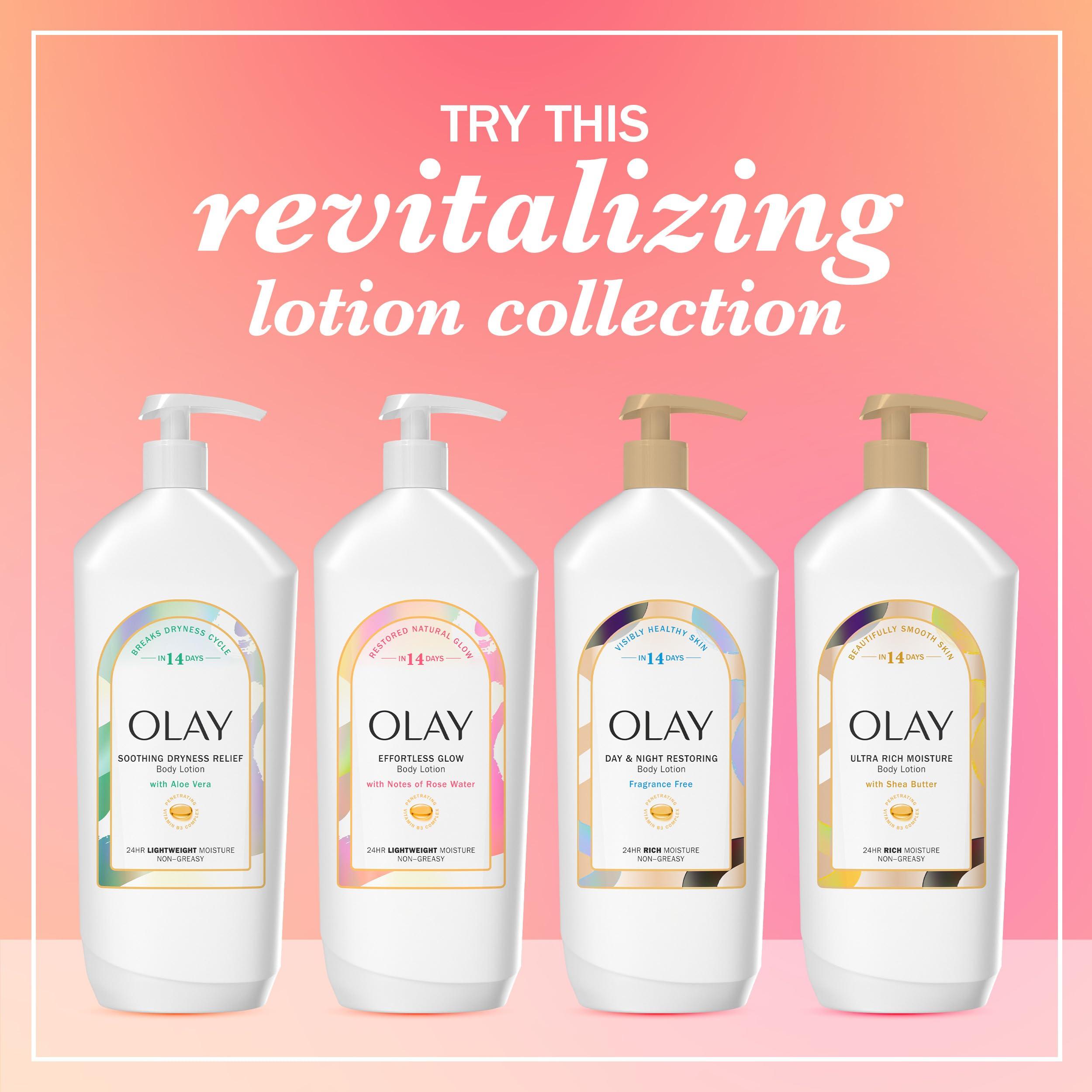 Olay Olay Effortless Glow Hydrating Body Lotion for Women, Restore Skin's Natural Glow, Absorbs Instantly, Notes of Rose Water Scent, 18 fl oz