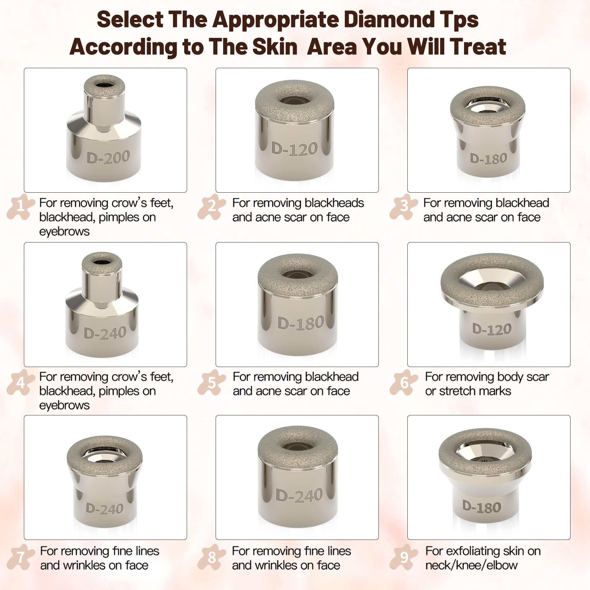 Beauty Star 2 IN 1 Diamond Microdermabrasion Machine, BEAUTY STAR Professional Micro Dermabrasion Machines at Home , Esthetician Supplies Beauty Device for Face Peeling & Cleansing, Suction Power: 0-65cmHg