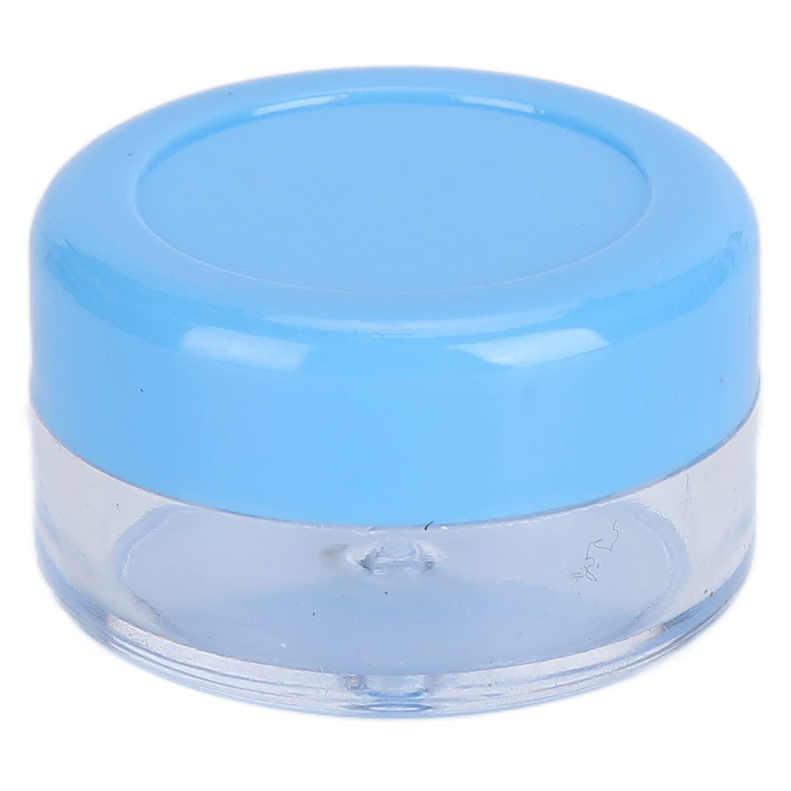 VINGVO Small Plastic Containers, Sample Containers 25pcs Plastic Empty Cream Container, Compact Round Small Cosmetic Jar, Portable Powder Bottle Lotion Container with Good Heat
