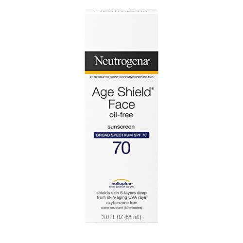 Neutrogena Neutrogena Age Shield Anti-Oxidant Face Lotion Sunscreen with Broad Spectrum SPF 70, Oil-Free & Non-Comedogenic Moisturizing Sunscreen to Prevent Signs of Aging, 3 fl. oz