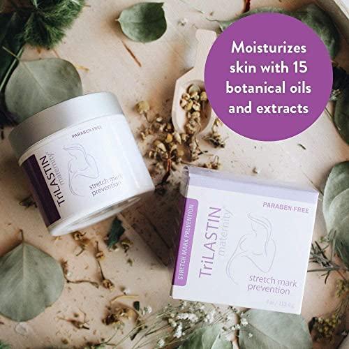 TriLASTIN TriLASTIN Maternity Stretch Mark Prevention Cream (4oz) Bundle with Hydro-Thermal Accelerator (3oz) | Pregnancy Must-Have | Safe and Hypoallergenic Gift for First-time Moms | 2 Month Supply