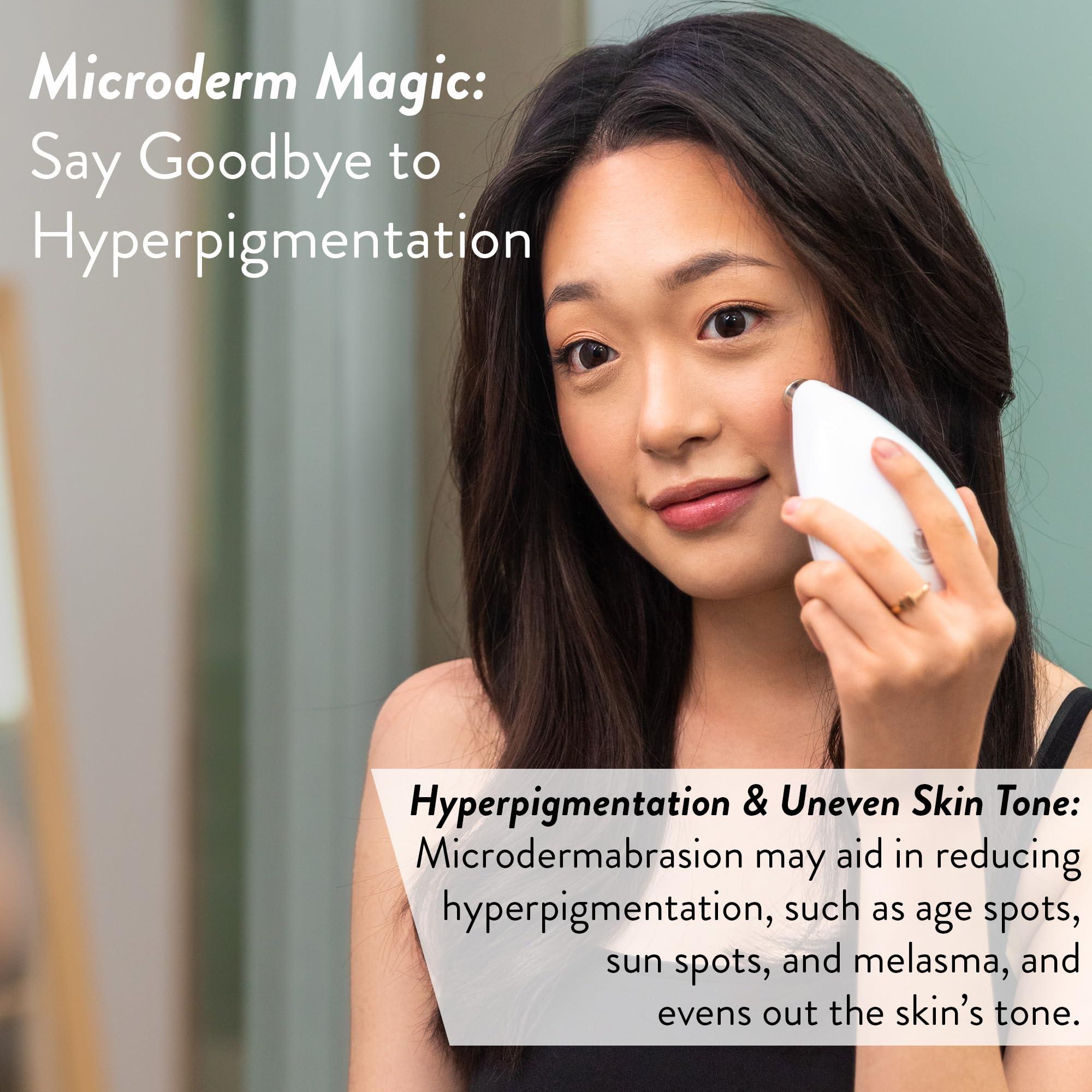 Microderm GLO Microderm GLO Diamond Microdermabrasion Machine - Best Gift for Women - Dermabrasion & Anti Aging Wrinkle Skincare - Home Facial Treatment System - Blackhead Remover & Exfoliator for Acne Scars