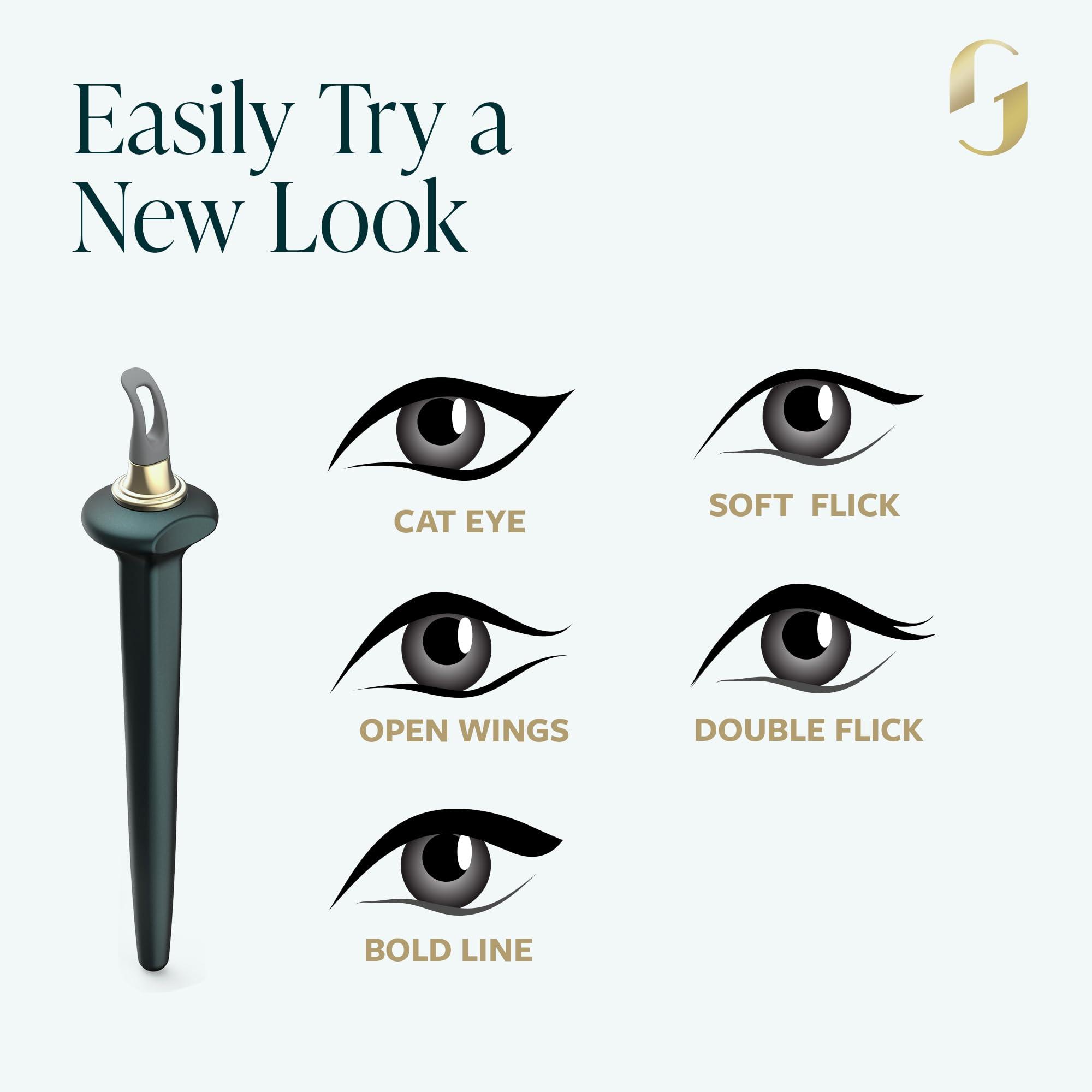 Guide Beauty GUIDE Beauty Eyeliner Duo, GUIDE Wand & Line Luxe/Long-Wear Eyeliner Cream (Black), Multi-Purpose Make-Up Application Tool, Universal Design for Easy Eye & Lip Liner