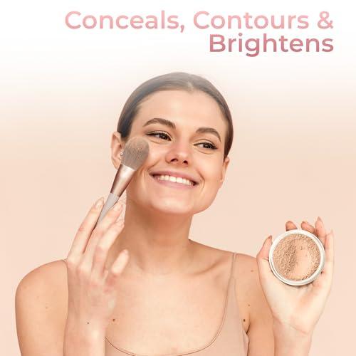 Sweet Face Minerals Medium Shade Concealer Powder for Dark Circles(5gm Sample Size Jar) by SweetFace Minerals, High Coverage Concealer, Under Eye Concealer for Mature Skin, SPF 30 Concealer, Skin Foundation Concealer