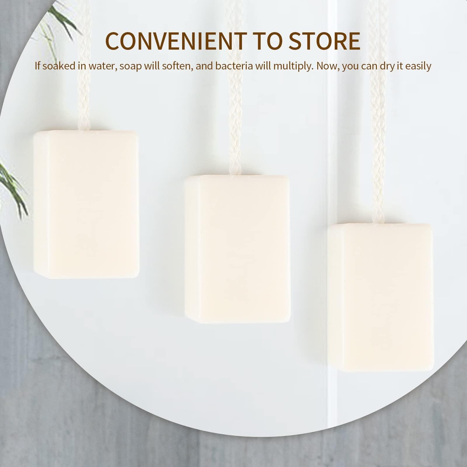 IeBilif IeBilif Bar Soap for Men, Soap On A Rope 4 Bar Pack Men's Soap, Body and Face Natural Bath Soap For Men 200g/7.05 Oz each