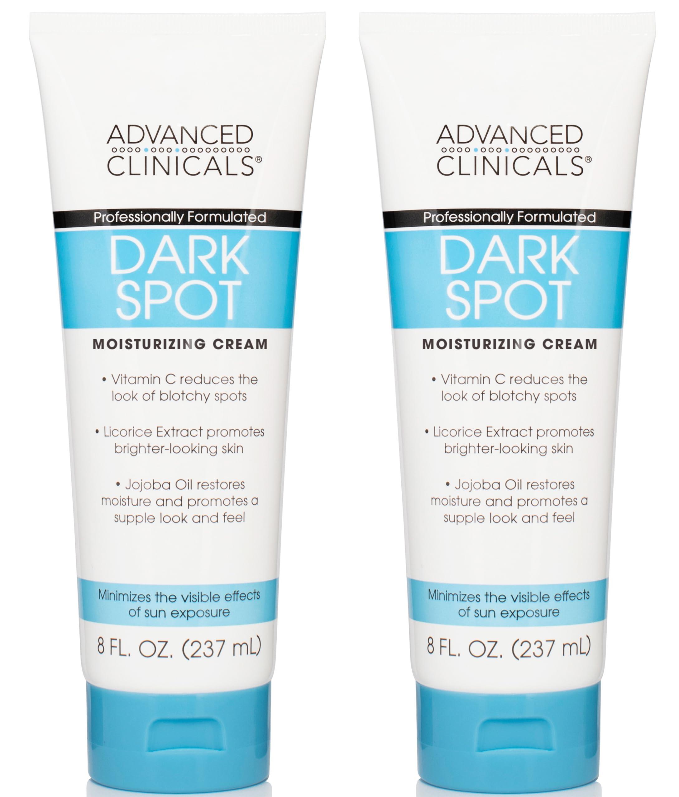 Advanced Clinicals Advanced Clinicals Dark Spot Vitamin C Cream For Face, Hand, & Body Lotion, Anti Aging Therapeutic Skin Care Moisturizer Lotion Reduces Appearance Of Age Spots, Blotchy Skin, & Wrinkles, (2-Pack)