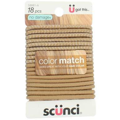Scunci Scunci Beautiful Blends Hair Ties, 18 Count (Pack of 1)