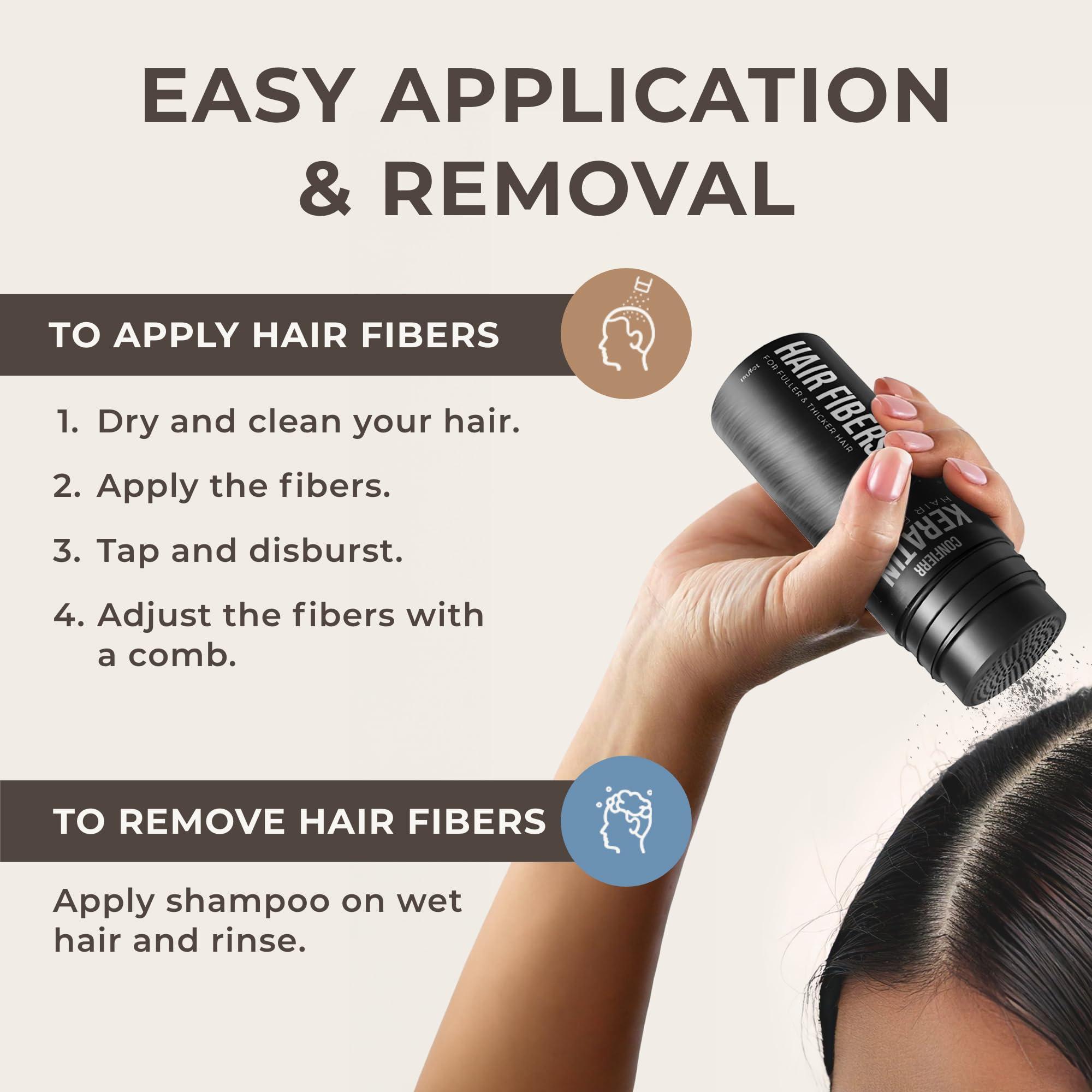 CONFIERR CONFIERR Keratin Hair Fibers for Men & Women - Fill In Fine or Thinning Hair, Instantly Thicker, Fuller Looking Hair (White 30g)