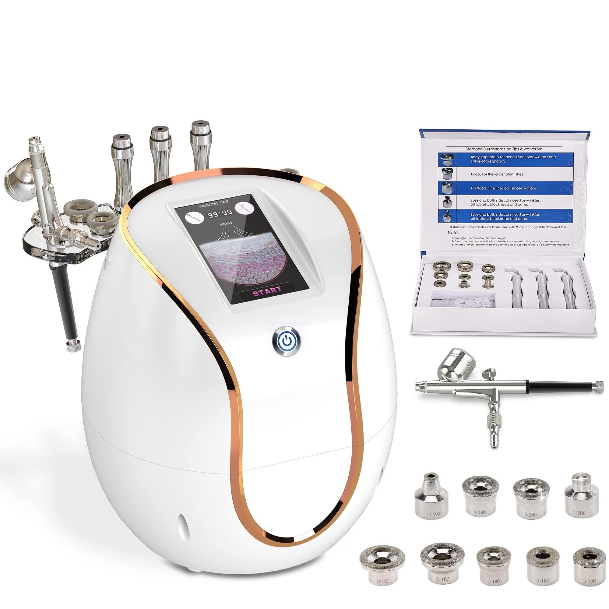 Beauty Star 2 IN 1 Diamond Microdermabrasion Machine, BEAUTY STAR Professional Micro Dermabrasion Machines at Home , Esthetician Supplies Beauty Device for Face Peeling & Cleansing, Suction Power: 0-65cmHg