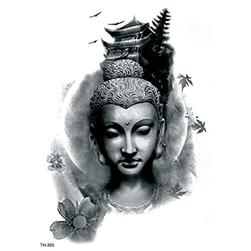 Generic Buddha Waterproof Temporary Tattoo Sticker On Body Art Tattoo Tower Temple Tattoo Henna Temporary Tatoo Sleeve