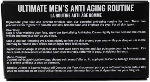 Brickell Men's Products Brickell Men\'s Ultimate Anti-Aging Routine, Anti-Wrinkle, Night Face Cream and Eye Cream to Reduce Puffiness, Wrinkles, Dark Circles, Under Eye Bags, Natural and Organic, Scented