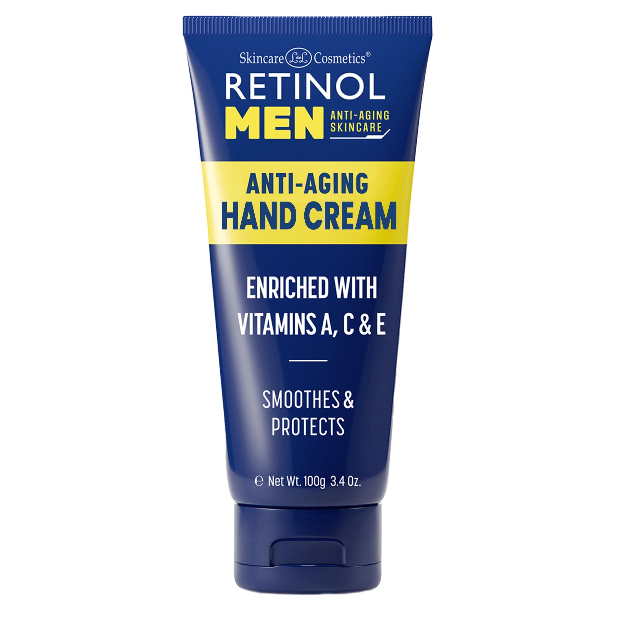 Retinol Retinol Anti-Aging Hand Cream The Original Brand For Younger Looking Hands Rich, Velvety Hand Cream Conditions & Protects Skin, Nails & Cuticles (Men\'s)